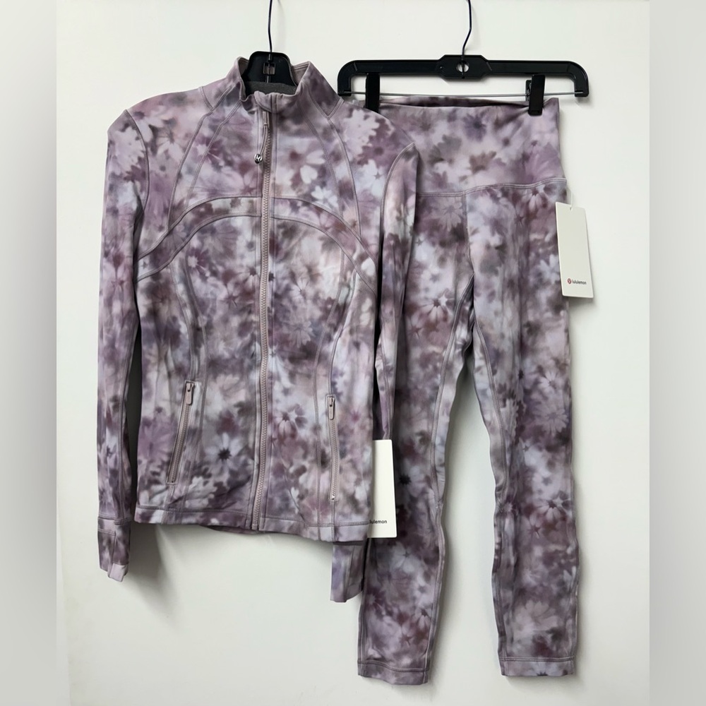 Lululemon Define Jacket And Align Pant Set In Meadow Haze Pink Multi